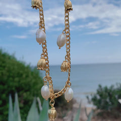 Naszyjnik złoty z perłami
